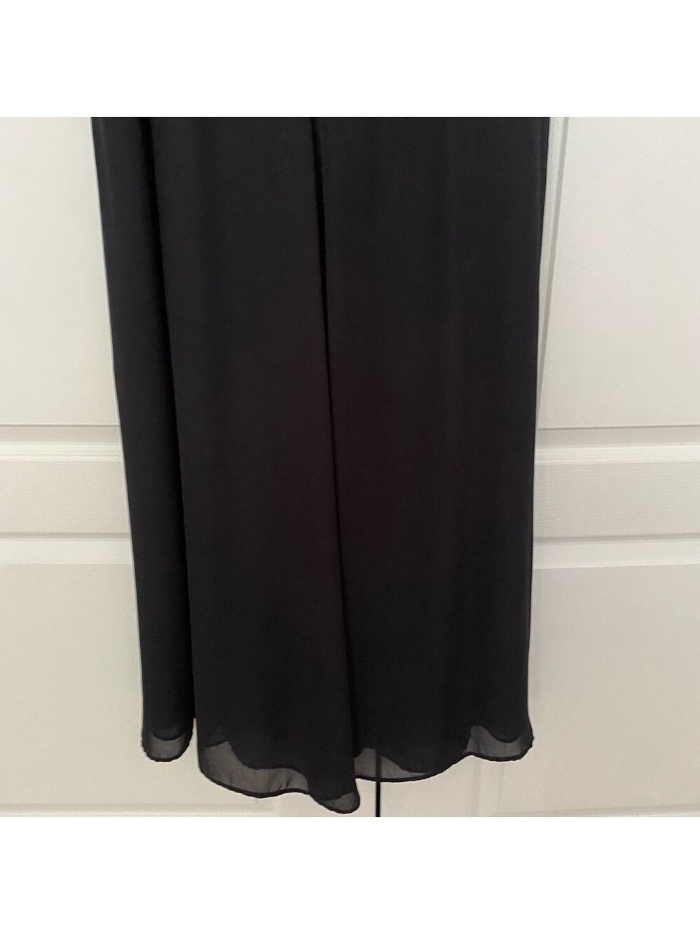Another Thyme Black Wide Slit Leg Pants | High Waist Flowing Style Large - Picture 3 of 7